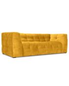 Canapé Velours Vesta 3 Places jaune - 236x102x68 cm