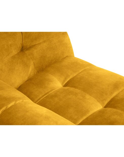 Canapé Velours Vesta 3 Places jaune - 236x102x68 cm