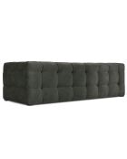 Canapé Velours Vesta 3 Places gris foncé - 236x102x68 cm