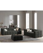Canapé Velours Vesta 3 Places gris foncé - 236x102x68 cm
