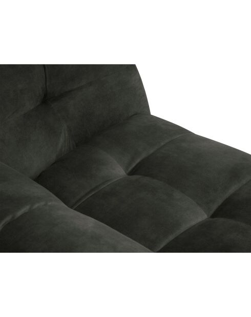 Canapé Velours Vesta 3 Places gris foncé - 236x102x68 cm