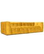 Canapé Velours Vesta 4 Places jaune - 280x102x68 cm