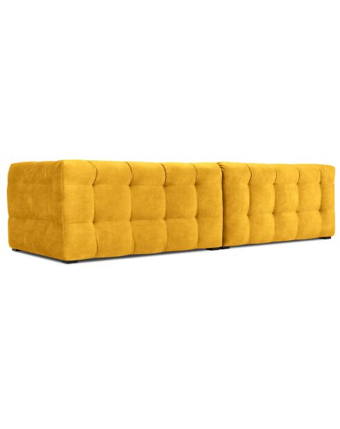 Canapé Velours Vesta 4 Places jaune - 280x102x68 cm