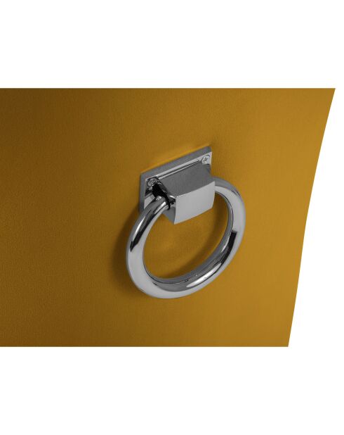 Chaise Velours Queen jaune - 64x57x98 cm