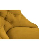 Chaise Velours Queen jaune - 64x57x98 cm