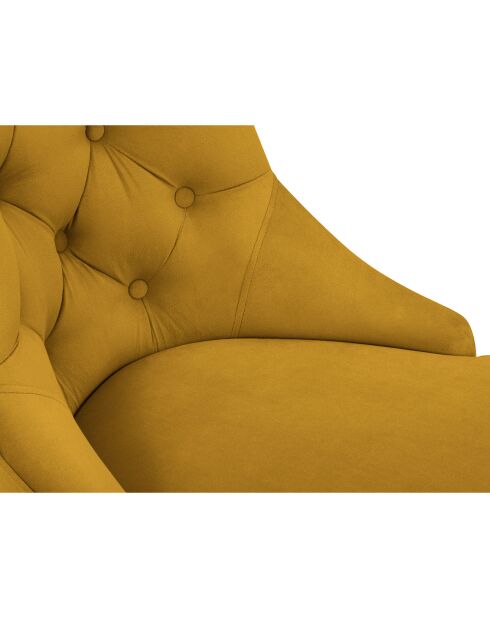 Chaise Velours Queen jaune - 64x57x98 cm