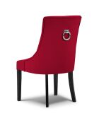 Chaise Velours Queen rouge - 64x57x98 cm