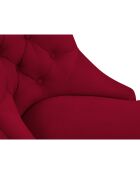Chaise Velours Queen rouge - 64x57x98 cm