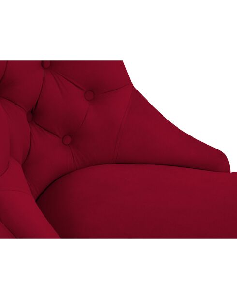 Chaise Velours Queen rouge - 64x57x98 cm