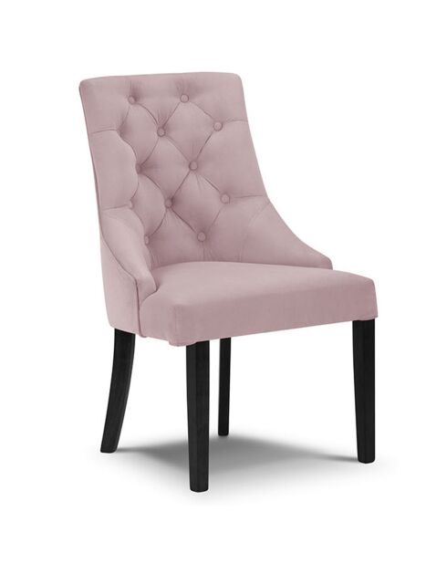 Chaise Velours Queen lavande - 64x57x98 cm
