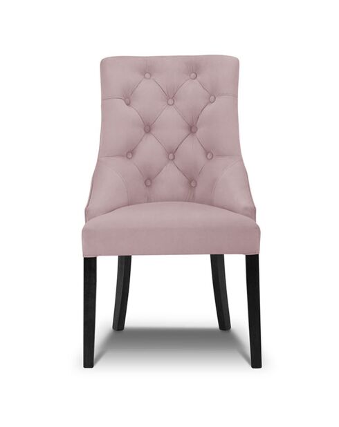 Chaise Velours Queen lavande - 64x57x98 cm