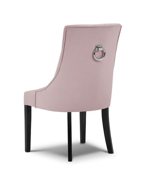 Chaise Velours Queen lavande - 64x57x98 cm
