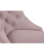 Chaise Velours Queen lavande - 64x57x98 cm