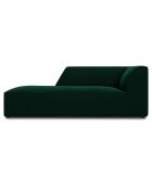 Chaise Longue Gauche Velours Sao vert bouteille - 181x93x69 cm