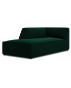 Chaise Longue Gauche Velours Sao vert bouteille - 181x93x69 cm