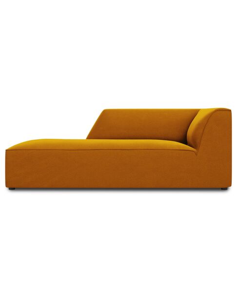 Loungestoel Sao Velvet geel links - 181x93x69 cm