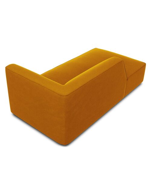 Loungestoel Sao Velvet geel links - 181x93x69 cm