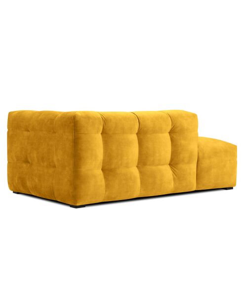 Méridienne Velours Gauche Vesta jaune - 170x102x68 cm