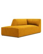 Chaise Longue Gauche Velours Côtelé Sao jaune - 181x93x69 cm