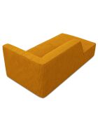 Chaise Longue Gauche Velours Côtelé Sao jaune - 181x93x69 cm