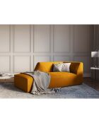 Chaise Longue Gauche Velours Côtelé Sao jaune - 181x93x69 cm