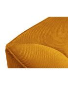 Chaise Longue Gauche Velours Côtelé Sao jaune - 181x93x69 cm