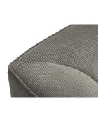 Chaise Longue Gauche Velours Côtelé Sao gris clair - 181x93x69 cm