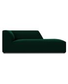Chaise Longue Droit Velours Sao vert bouteille - 181x93x69 cm