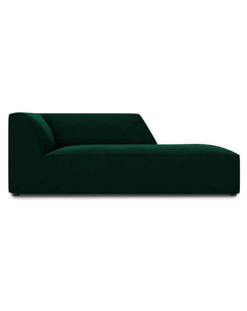 Chaise Longue Droit Velours Sao vert bouteille - 181x93x69 cm