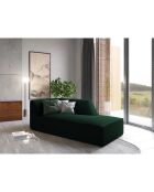 Chaise Longue Droit Velours Sao vert bouteille - 181x93x69 cm