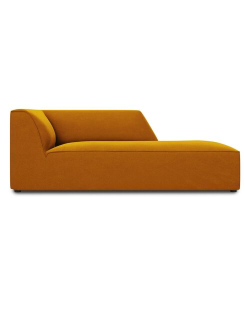 Gele Sao Velvet rechte loungestoel - 181x93x69 cm