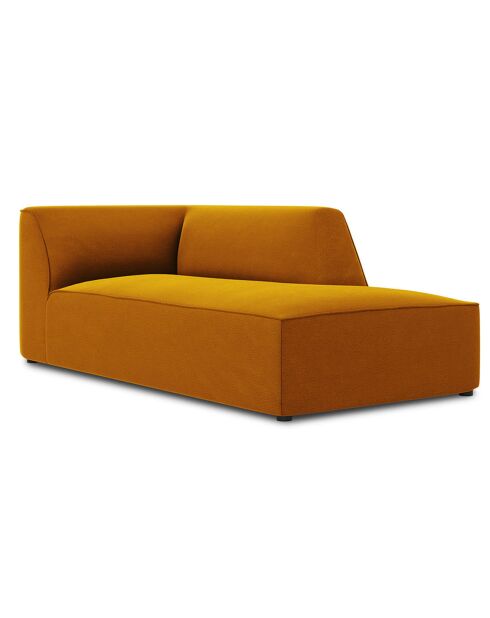 Gele Sao Velvet rechte loungestoel - 181x93x69 cm