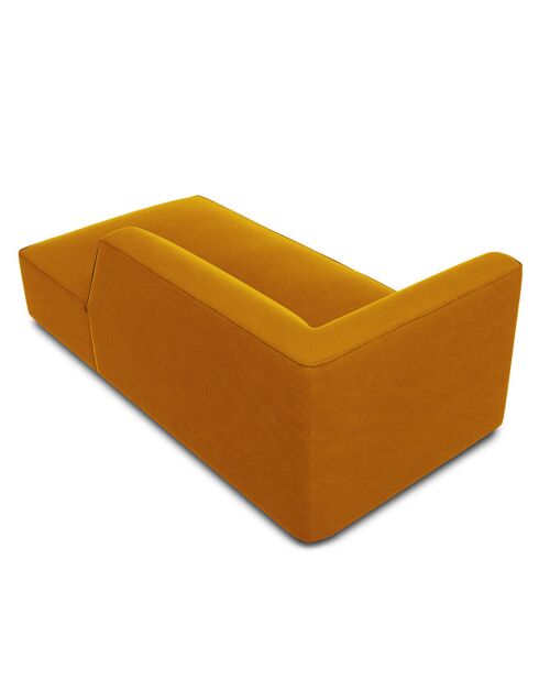 Gele Sao Velvet rechte loungestoel - 181x93x69 cm