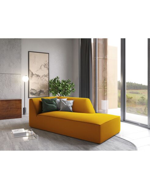 Gele Sao Velvet rechte loungestoel - 181x93x69 cm