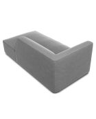 Chaise Longue Droit Velours Sao grise - 181x93x69 cm