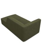 Chaise Longue Droit Velours Côtelé Sao verte - 181x93x69 cm