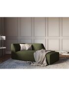 Chaise Longue Droit Velours Côtelé Sao verte - 181x93x69 cm