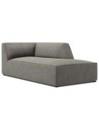 Chaise Longue Droit Velours Côtelé Sao gris clair - 181x93x69 cm