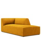 Chaise Longue Droit Velours Côtelé Sao jaune - 181x93x69 cm