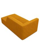 Chaise Longue Droit Velours Côtelé Sao jaune - 181x93x69 cm