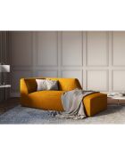 Chaise Longue Droit Velours Côtelé Sao jaune - 181x93x69 cm