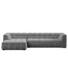 Canapé D'Angle Gauche Velours Vesta 5 Places grise - 320x170x68 cm