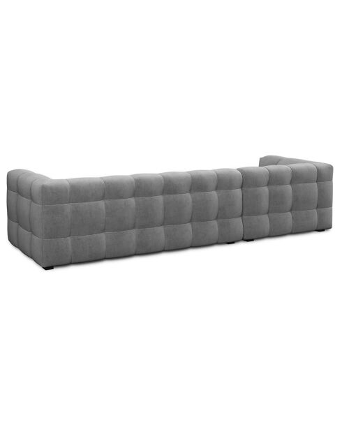 Canapé D'Angle Gauche Velours Vesta 5 Places grise - 320x170x68 cm