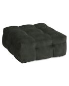 Pouf Velours Vesta gris foncé - 90x90x42 cm