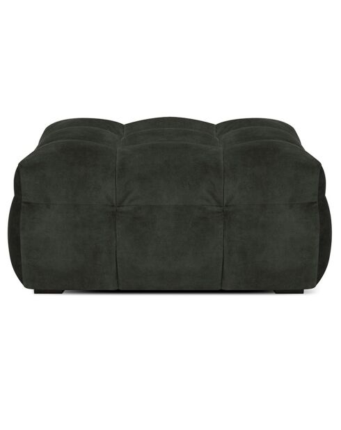 Pouf Velours Vesta gris foncé - 90x90x42 cm