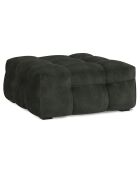 Pouf Velours Vesta gris foncé - 90x90x42 cm
