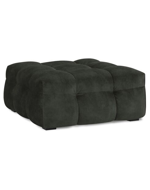 Pouf Velours Vesta gris foncé - 90x90x42 cm