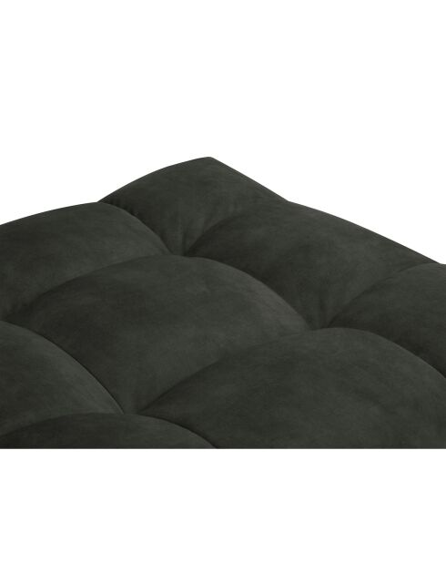 Pouf Velours Vesta gris foncé - 90x90x42 cm