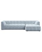 Canapé D'Angle Droit Velours Vesta 5 Places bleu clair - 320x170x68 cm