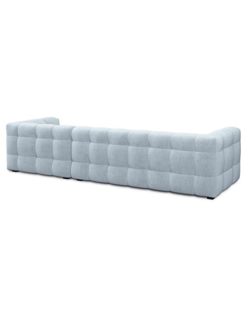 Canapé D'Angle Droit Velours Vesta 5 Places bleu clair - 320x170x68 cm